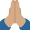 Folded Hands - Medium emoji on Twitter
